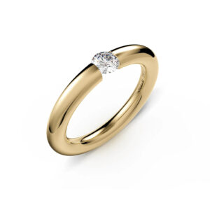 NIESSING Spannring Rund in 3,1mm Classic Yellow mit Diamant 0,05 Karat