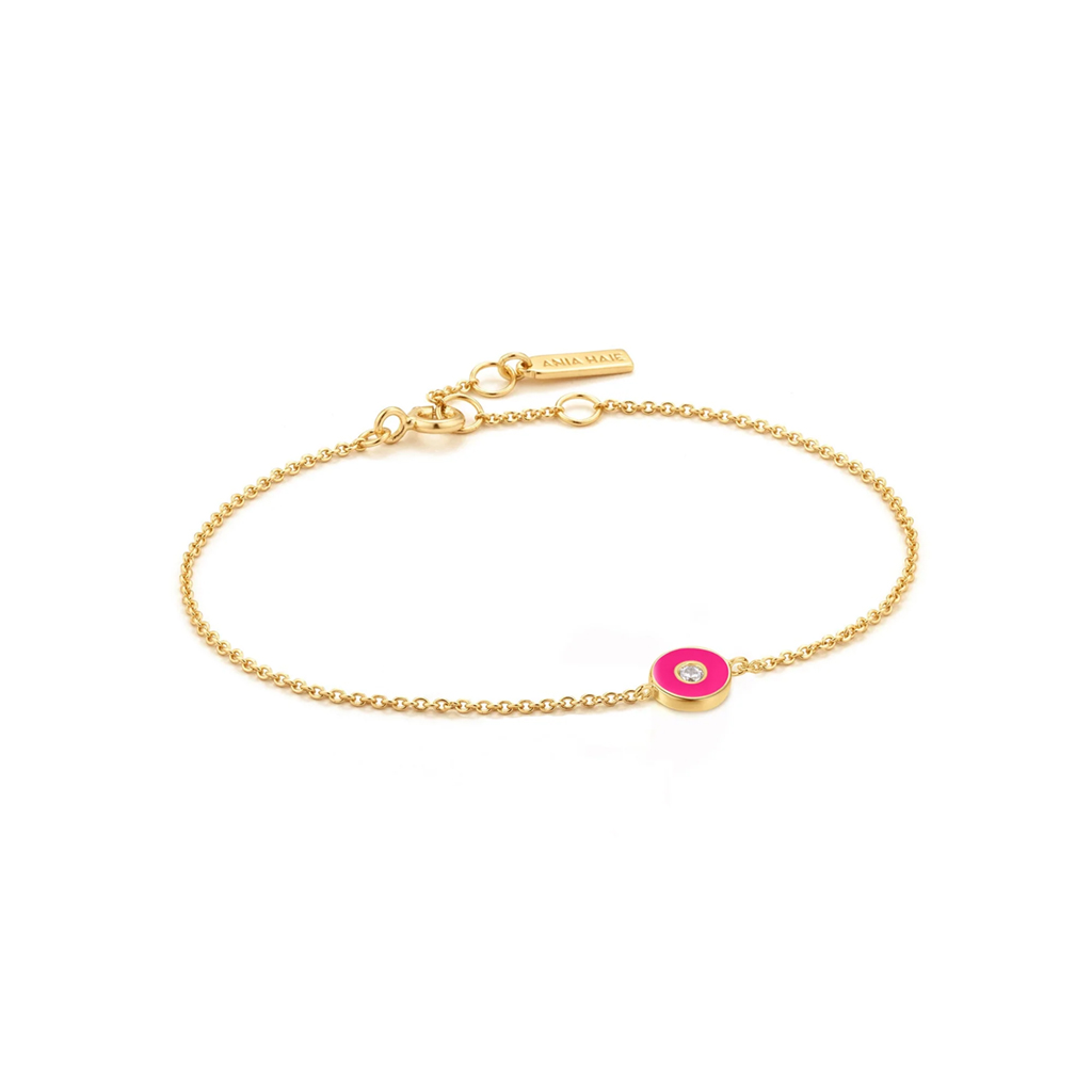 Ania Haie Gold Armband mit Neonpink