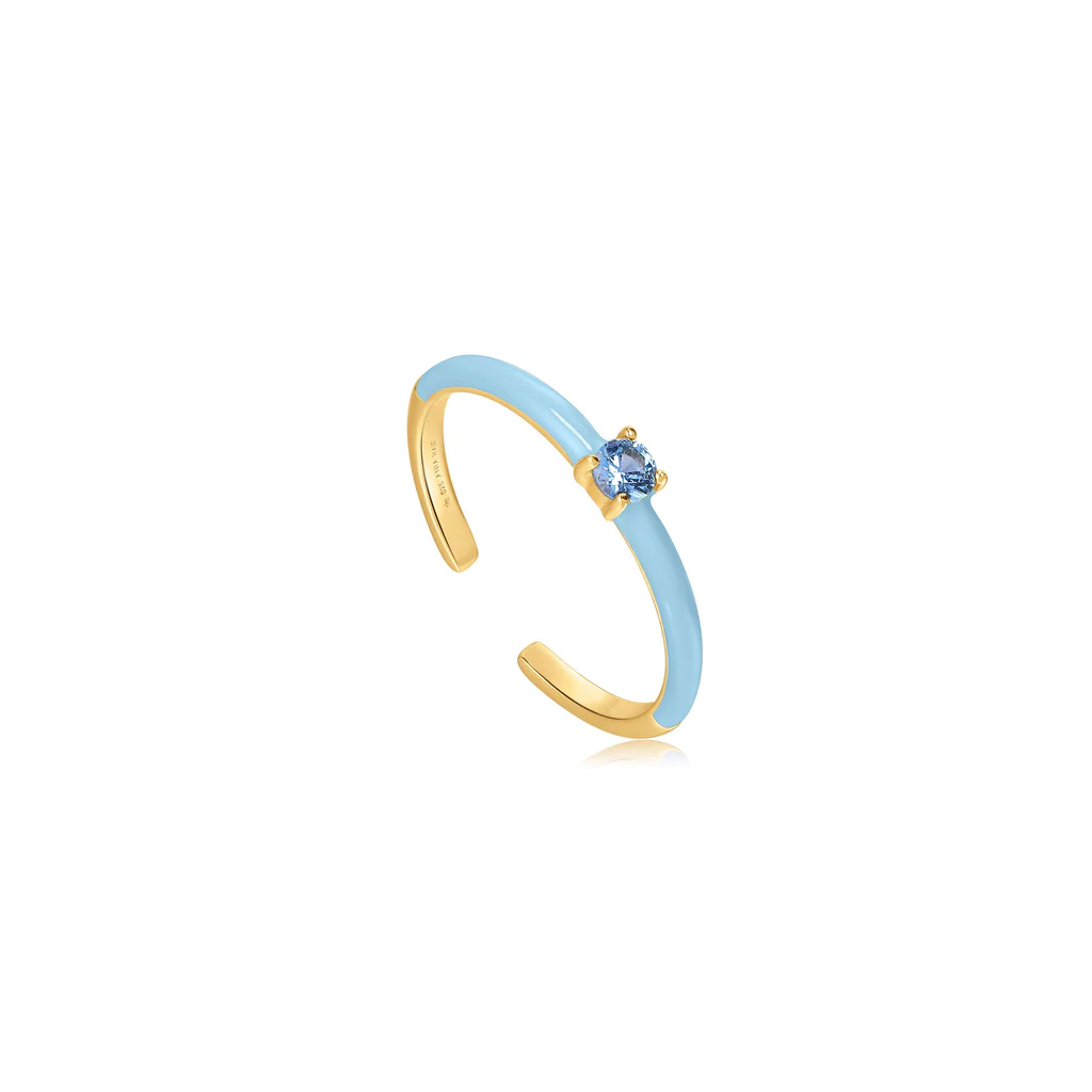 Ania Haie verstellbarer Ring in hellblau