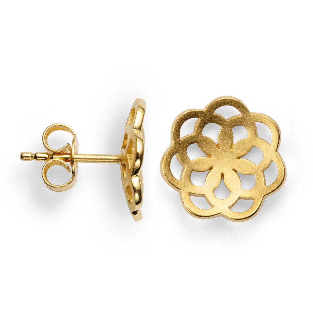 Bastian Inverun Ohrstecker Lotus Collection in gold