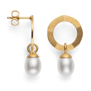 Bastian Inverun Ohrstecker Circles of Pearl mit Zuchtperle in gold