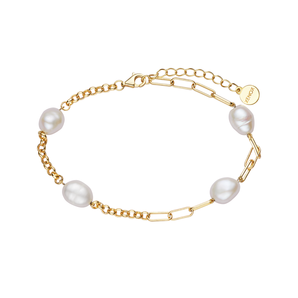 Xenox Armband mit Perlen in gold