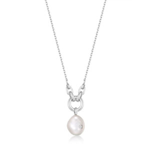 Ania Haie Halskette Sparkle mit Perle in silber