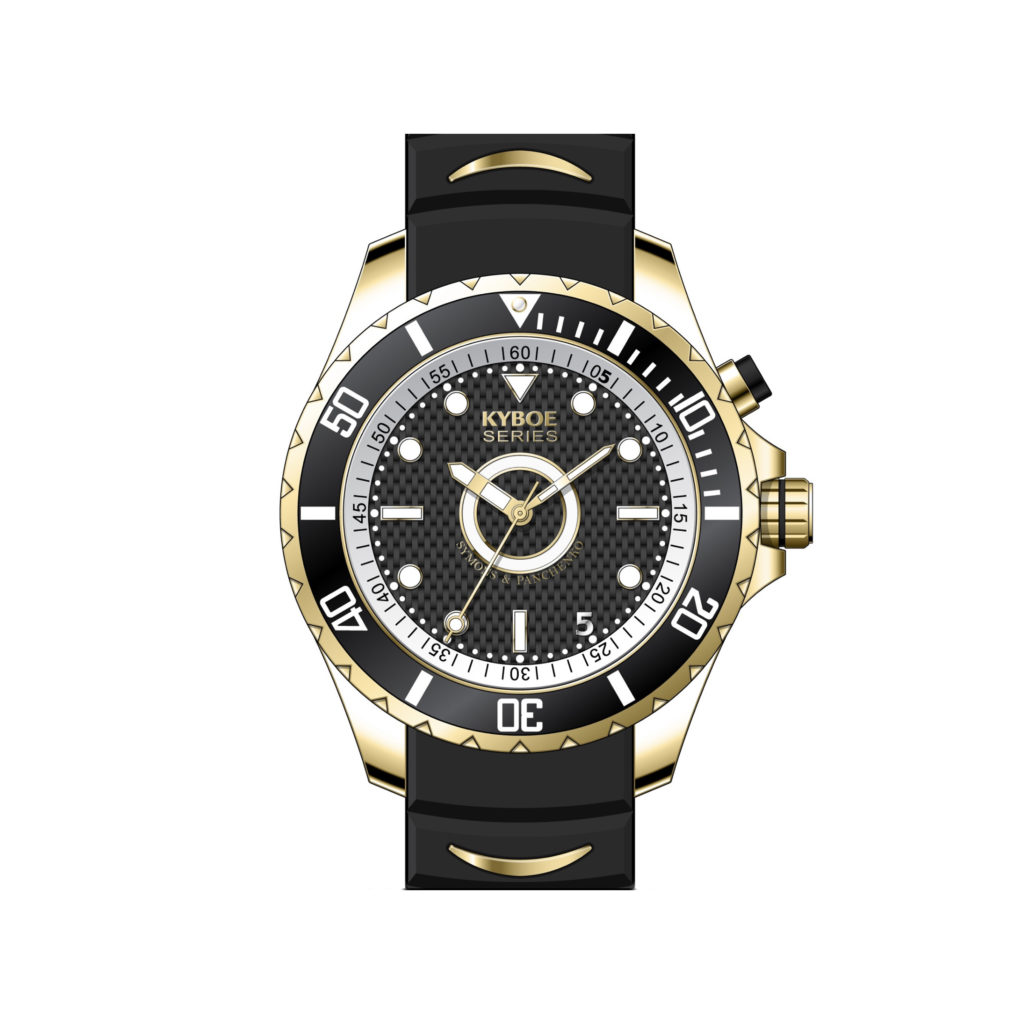 Symon&Panchenkow Uhr Kyboe Series Giant 55 in schwarz