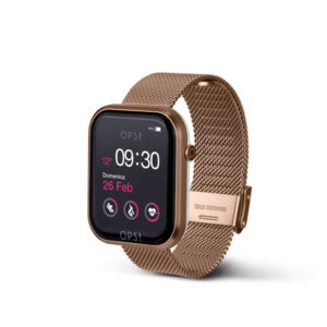 OPS Smartwatch Call mit Mesharmband in rosegold