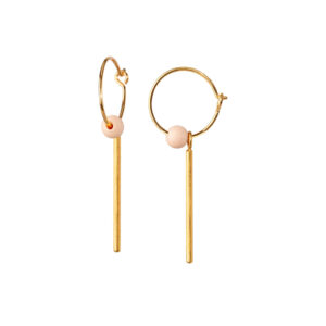 Scherning Kopenhagen Ohrringe Aura mit Perle in rosa und gold
