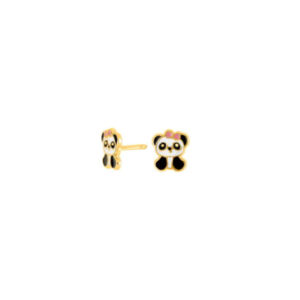 noa kids jewellery Ohrstecker mit Panda in silber/vergoldet