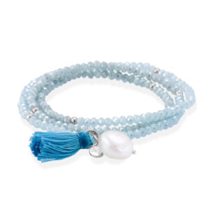 Marina Garcia Zen Armband mit Süßwasser-Zuchtperle in hellblau