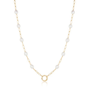 Ania Haie Halskette mit Perlen und Charm Anhänger in gold