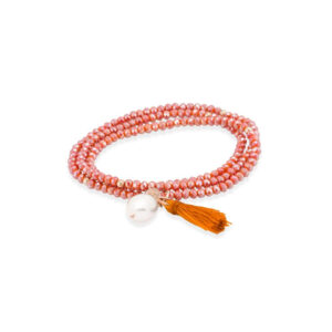 MARINA GARCIA Zen Armband in orange mit Zuchtperle