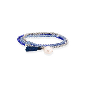 MARINA GARCIA Zen Armband in blau, silber