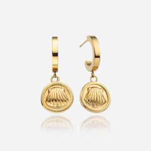 Paul Hewitt Ohrringe Scallop Coin in gold