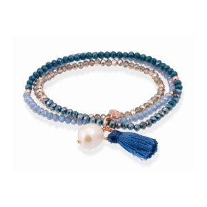 MARINA GARCIA Armband Zen in blau/silber