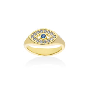 Marina Garcia Ring in gold mit Spinell in blau