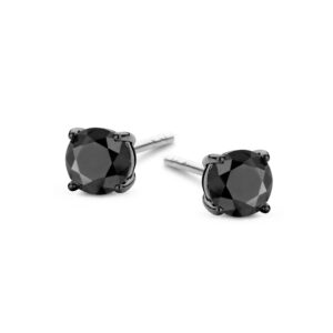 Spirit Icons Ohrstecker mit Zirkonia in schwarz geschliffen