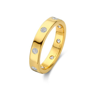 Spiriti Icons Ring Carmen in Sterlingsilber,vergoldet mit Zirkonia Steinen