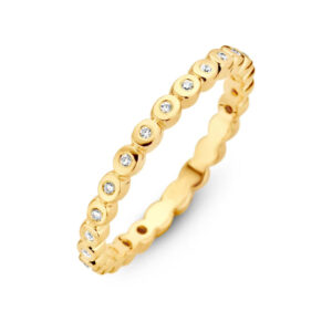 Spirit Icons Ring Light in Sterlingsilber vergoldet mit Zirkonia Steinen