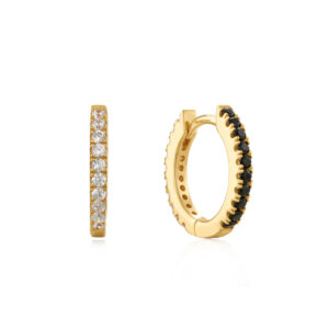 Ania Haie Ohrringe Black and White Zirkonia in gold