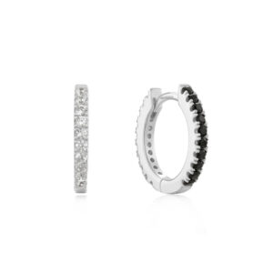 Ania Haie Ohrringe Black and White Zirkonia in silber
