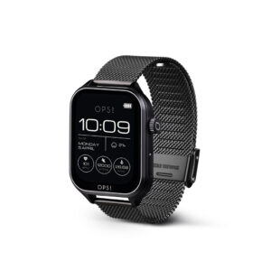 OPS Smartwatch Call Max Amoled mit schwarzem Mesh Armband