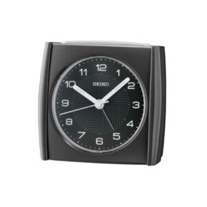 Seiko Wecker mit durchlaufender Sekunde in grau/schwarz