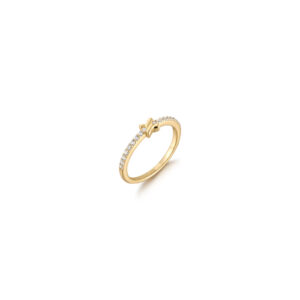 Ania Haie Ring in Gold Cross Cubic mit Zirkonia Stein