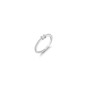 Ania Haie Ring Silber Cross Cubic mit Zirkonia Stein