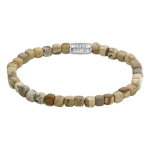 Rebel and Rose Armband für Männer in braun beige mit Edelsteinen