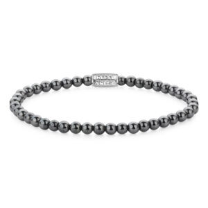 Rebel and Rose Armband für Männer mit Hämatit in silber/grau