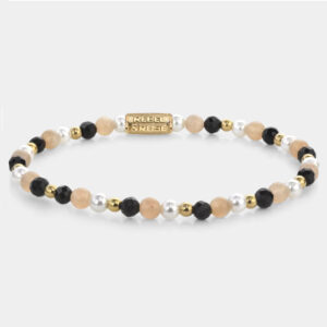 Rebel & Rose Armband für Frauen in schwarz, gold, rosa
