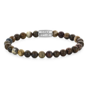 Rebel and Rose Armband für Männer mit braunen Edelsteinen