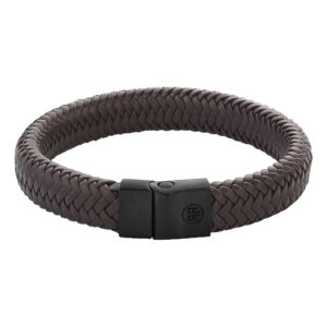 Rebel & Rose Herren Armband in Leder Farbe dunkelbraun