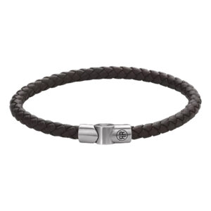 Rebel & Rose Lederarmband in braun für Männer