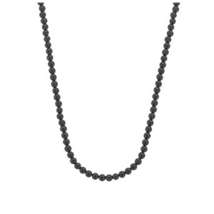 Rebel & Rose Halskette für Männer in schwarz mit Onyx Steinen