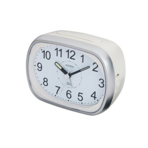 Adora Quarzwecker mit Beleuchtung in weiss/silber