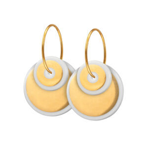 SCHERNING Ohrringe Halo Duo in gold und weiss