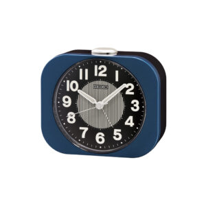 Seiko Quarzwecker in blau mit schwarzem Zifferblatt und Snooze Funktion