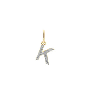 XENOX A LETTER Charm 925/- Sterlingsilber, 18k Vergoldung Anhänger Buchstaben