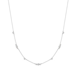 Ania Haie Halskette Sparkling Bezel in silber