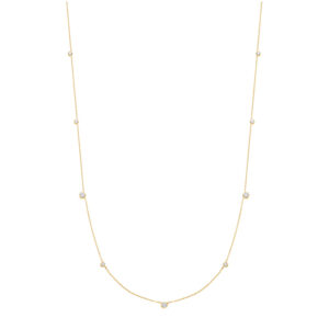 Ania Haie Gold Halskette Bezel mit Zirkonia Steinen