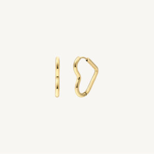 XENOX Ohrringe in Herzform als Creole in Edelstahl goldfarben beschichtet.