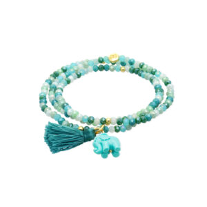 Marina Garcia Zen Armband in Mintgrün mit Elefant