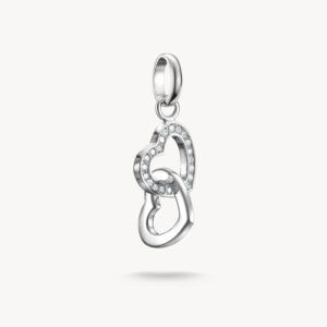 Thomas Sabo Charm Anhänger verschlungene Herzen Connect in silber