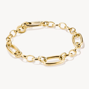 Thomas Sabo Charm Armband mit drei Connect Links in vergoldet
