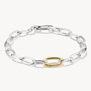 Thomas Sabo Charm Armband Bicolor mit einem Connect Link in Silber