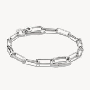 Thomas Sabo Charm Armband Paperclip mit einem Connect Link in silber