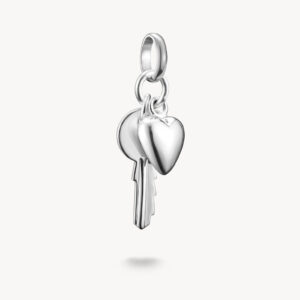 Charm-Anhänger Schlüssel mit Herz Connect Silber