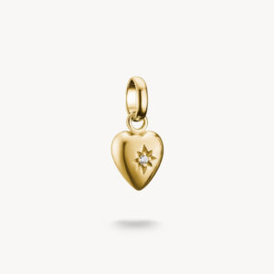 Thomas Sabo Charm Anhänger mit Herz und Stern in silber vergoldet