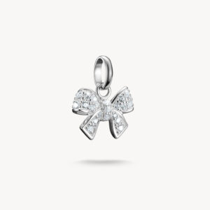 Thomas Sabo Charm Anhänger Schleife mit Steinen in silber