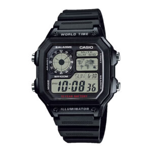 Casio World Timer Digitaluhr in schwarz